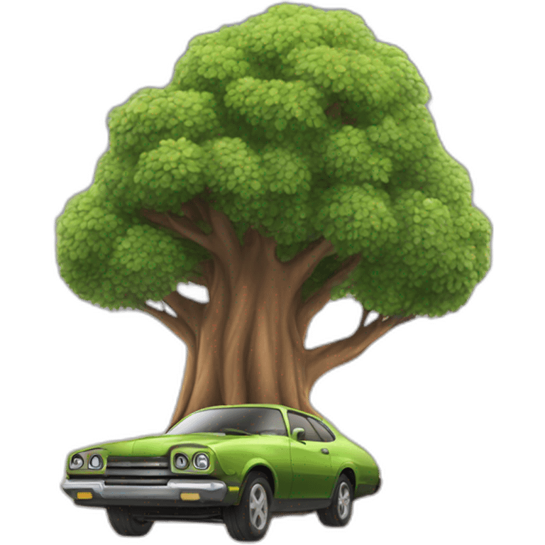 sky-high tree car emoji