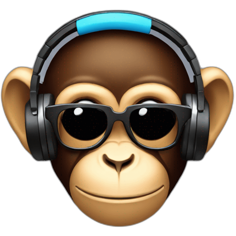 dj monkey emoji