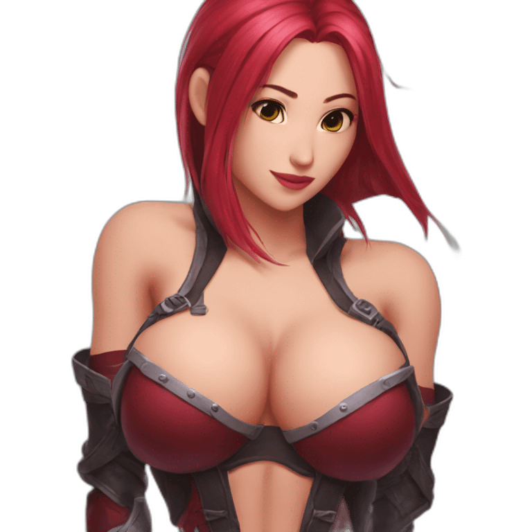 Katarina posing underboobs sfw emoji