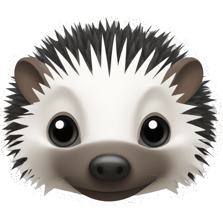 black and white afričan písmy hedgehog emoji