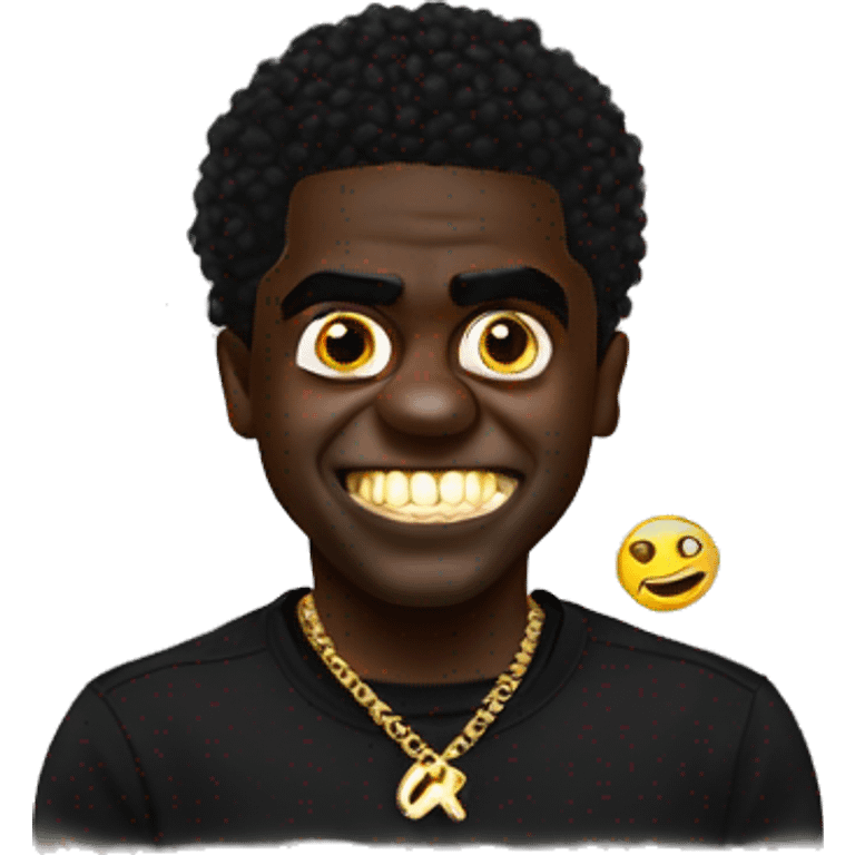 Kodak black with gold teeth emoji