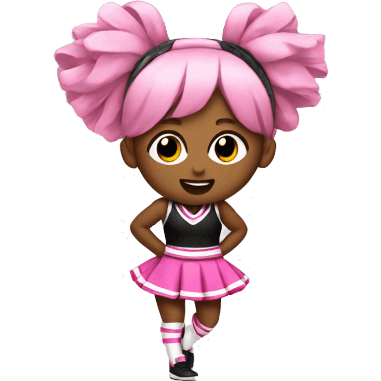 pink and black cheerleading  emoji