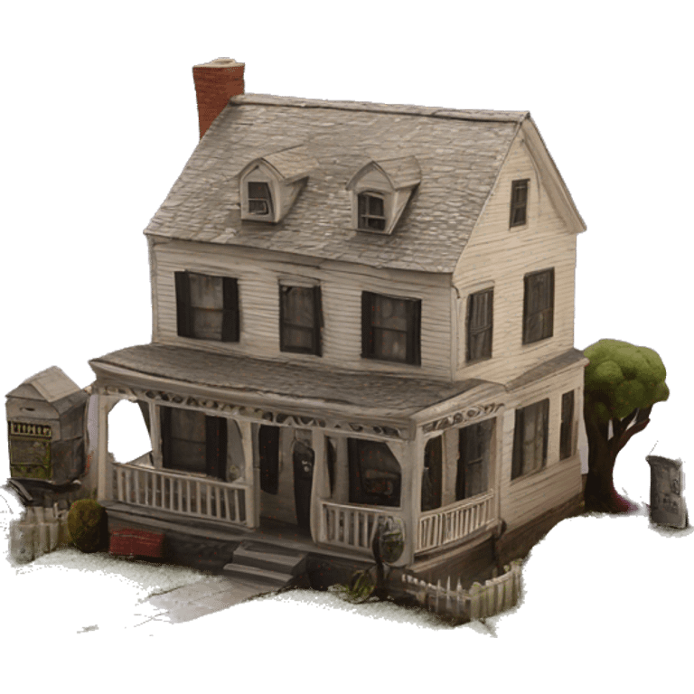 Detailed Town diorama from Beetlejuice movie emoji