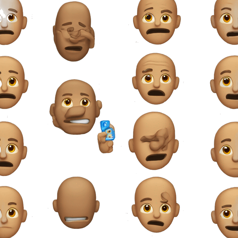 Emoji avec un oigt sur le joue emoji