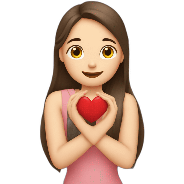 Deux filles qui fond des coeur avec ses mains emoji