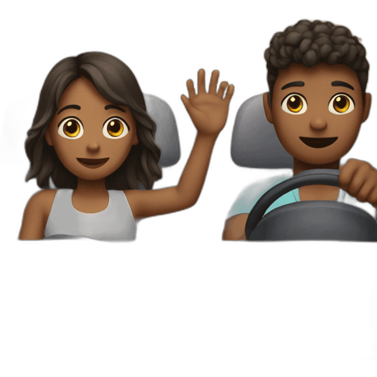 Holding hands boi and girl in a car emoji