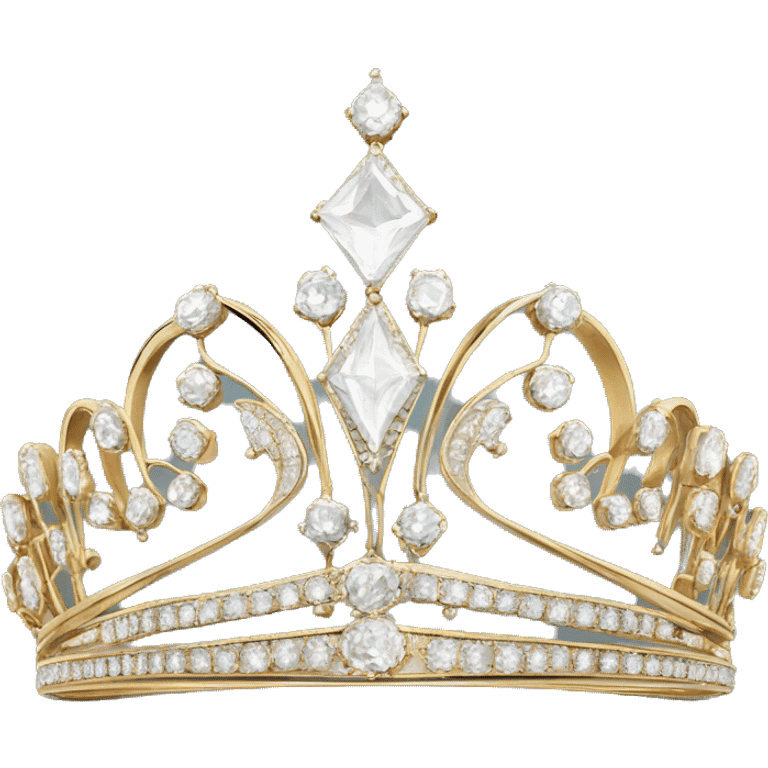 art deco diamond tiara gold emoji