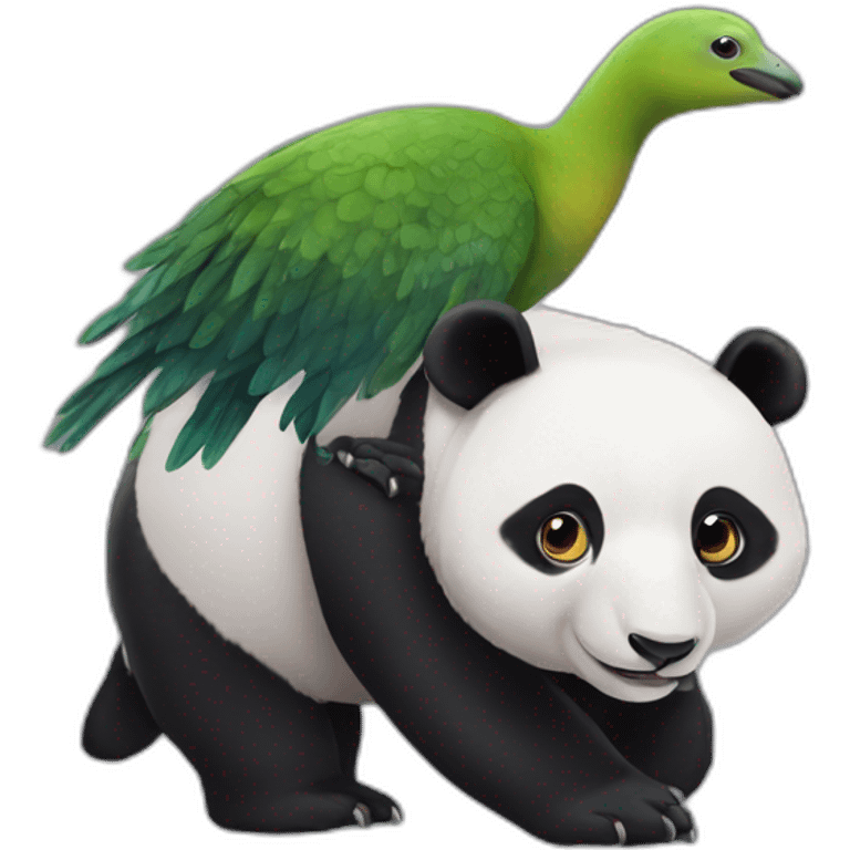 Ornithorynque sur un panda emoji