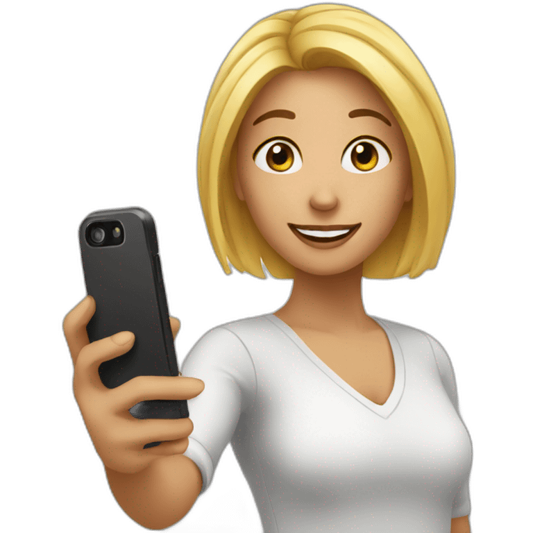 woman taking a selfie picture emoji