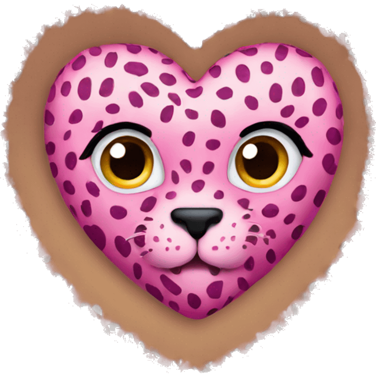 pink leopard heart  emoji