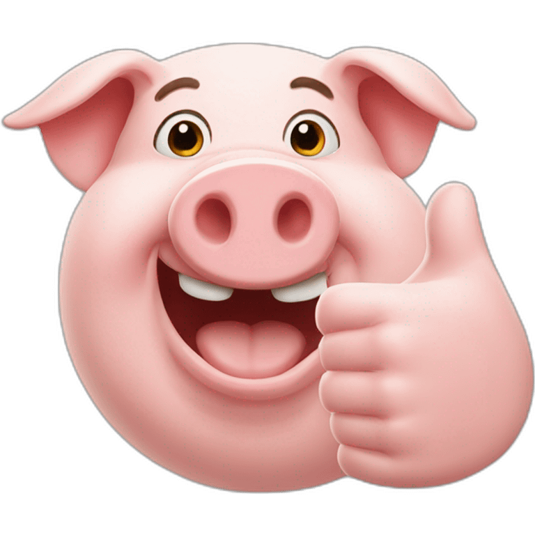 pig thumbs up emoji