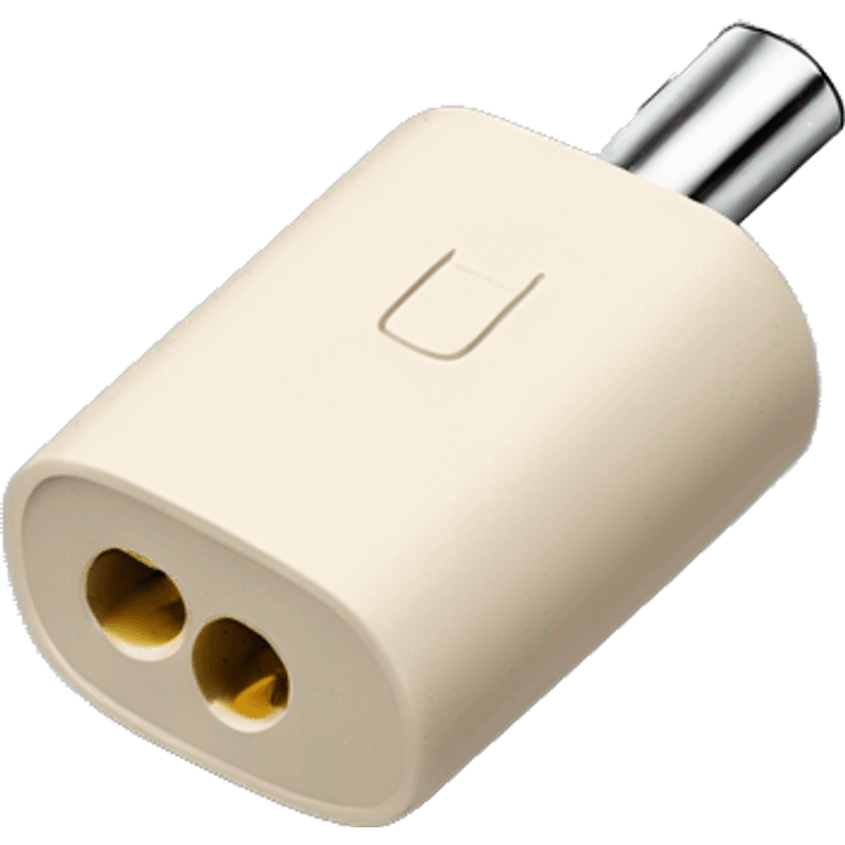 beige stereo adapter mini jack to big jack for headphones  emoji