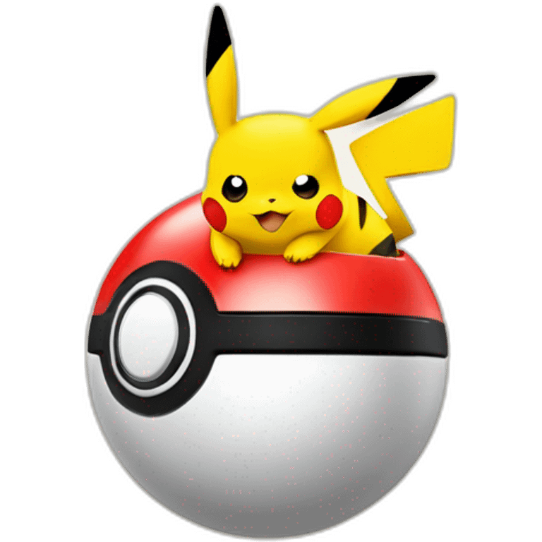 Pikachu sur pokeball emoji