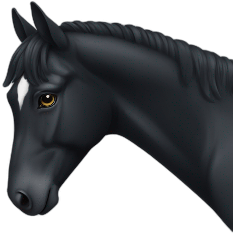 black horse with only one eye emoji