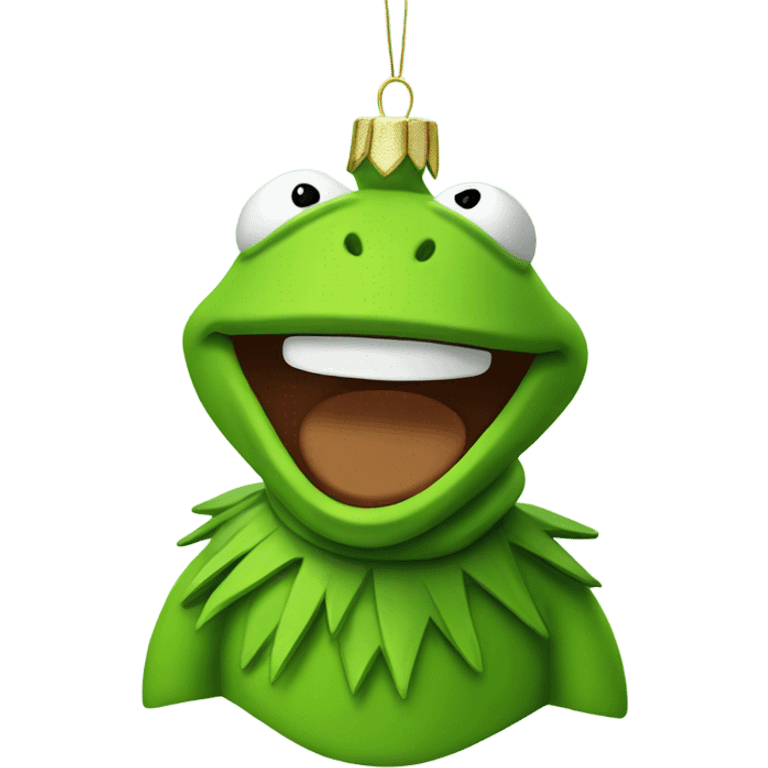 Christmas tree ornament Kermit  emoji