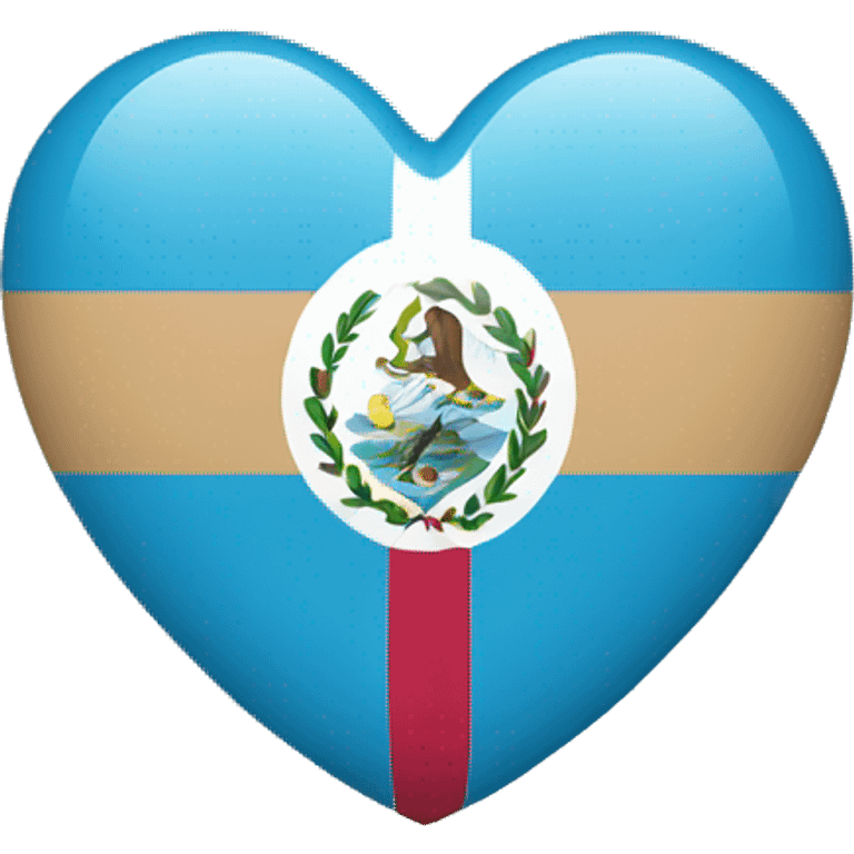 Guatemalan flag heart  emoji