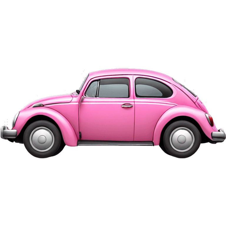 Pink Volkswagen Beetle car emoji