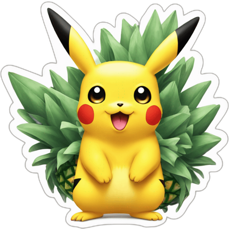 pikachu with pineapple emoji