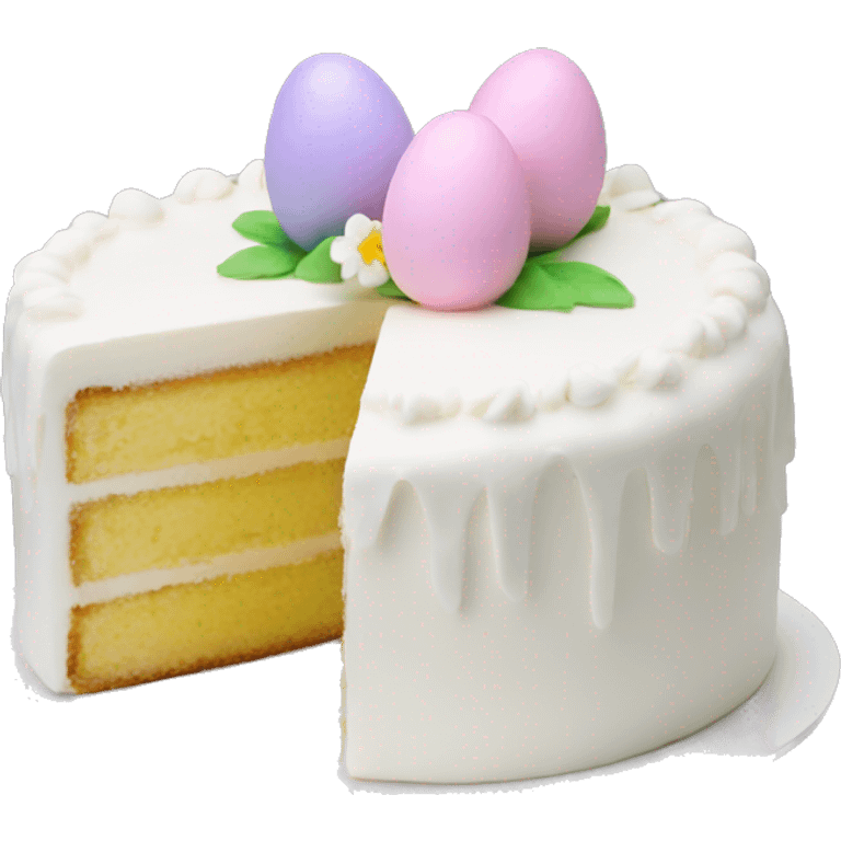 Easter white cake emoji