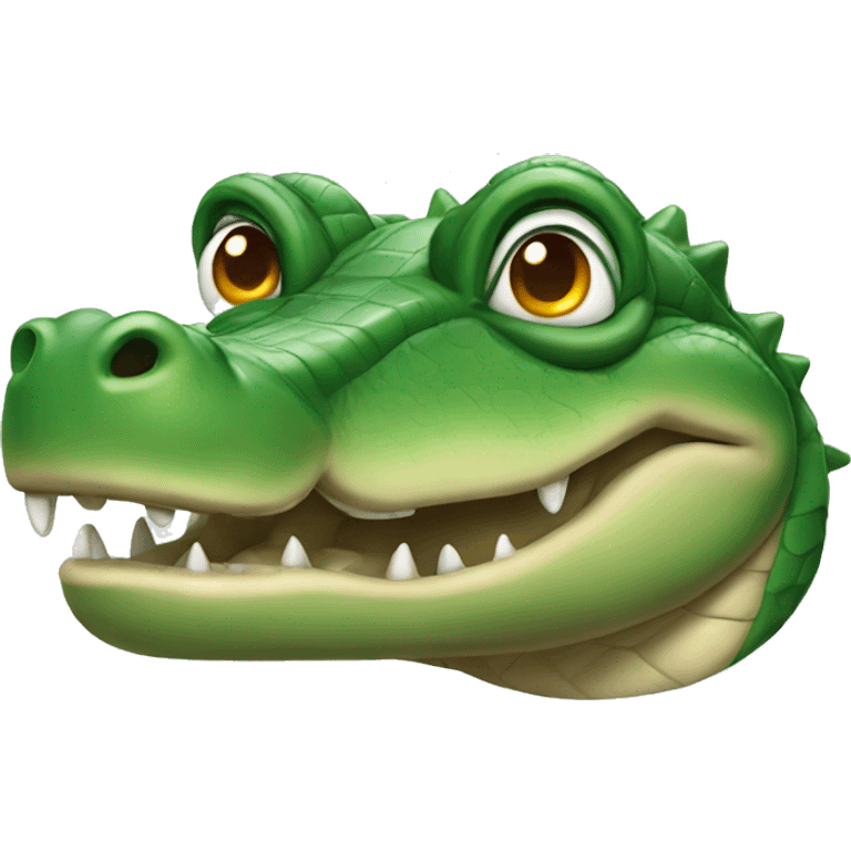 Very smart alligator emoji