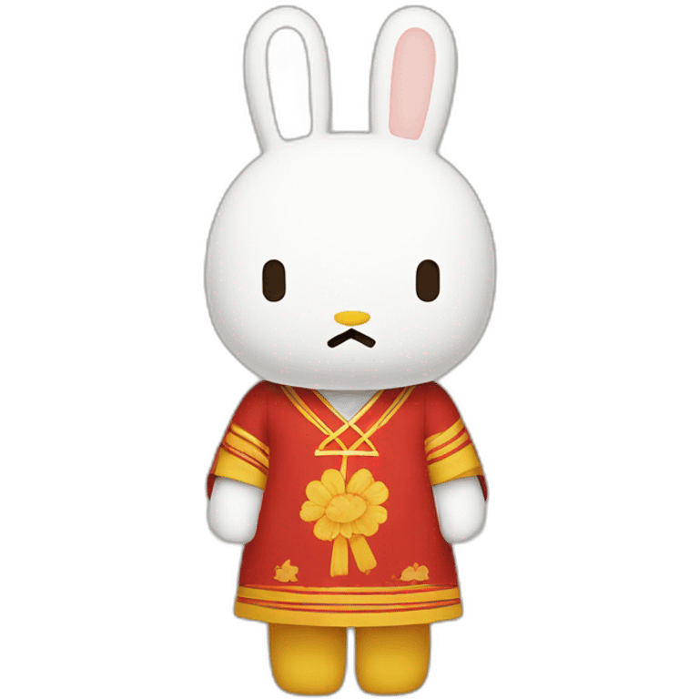 Miffy with Vietnam dress  emoji