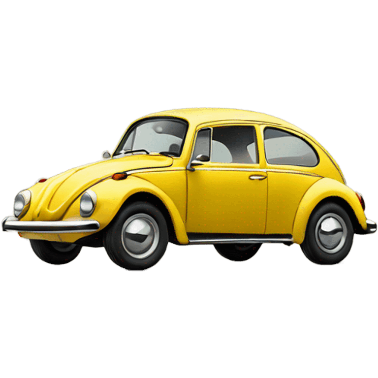 Yellow Volkswagen beatle  emoji