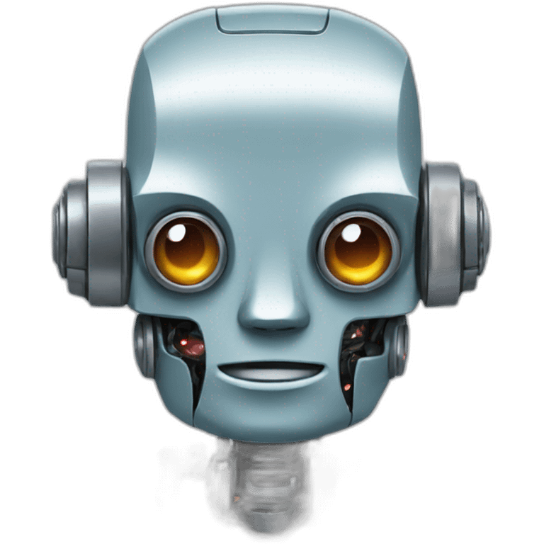 robot with brain emoji