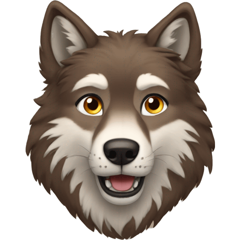 Balto wolf brown fur emoji