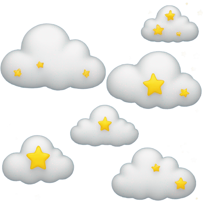 Cloud with yellow stars  emoji