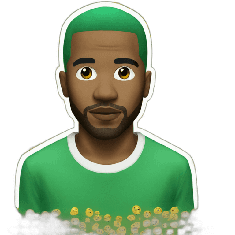 Frank ocean has green-headed emoji