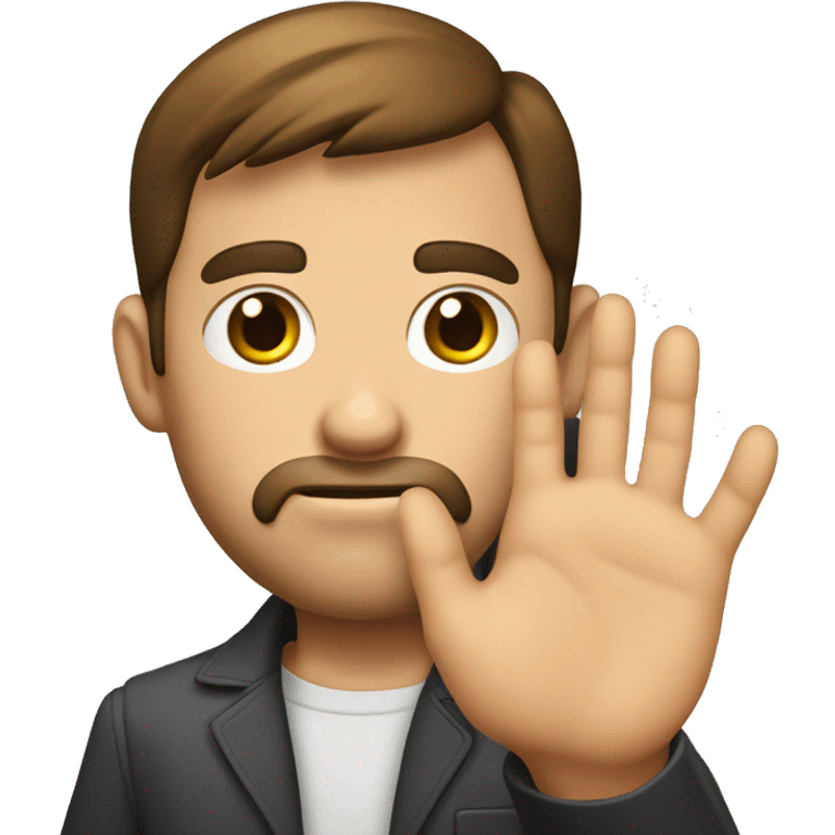 Un chico rubio con un embudo en la mano emoji