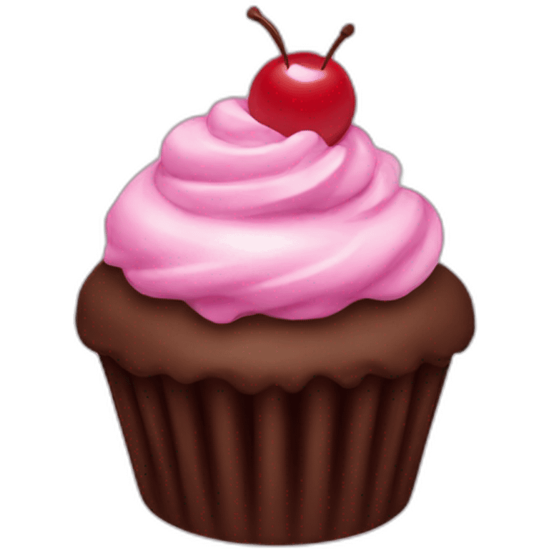 cupcake  chocolate  smile  chery emoji