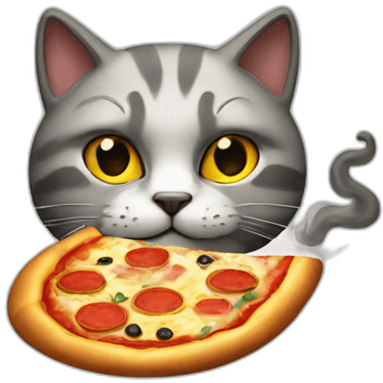 Smoke pizza cat emoji