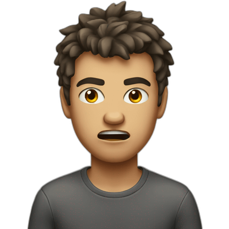 angry young man emoji