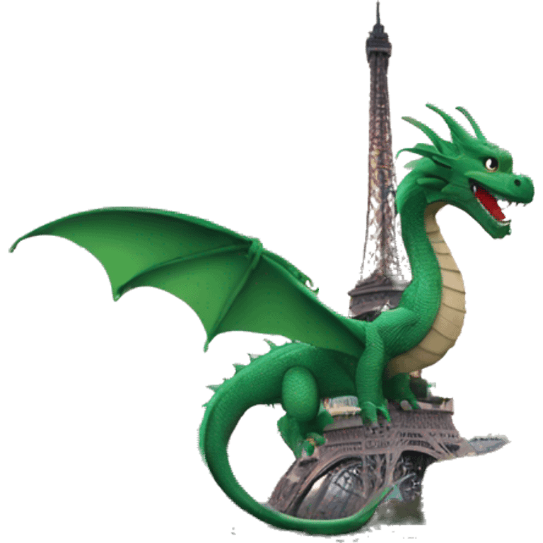 dragon avec le logo de paris  emoji