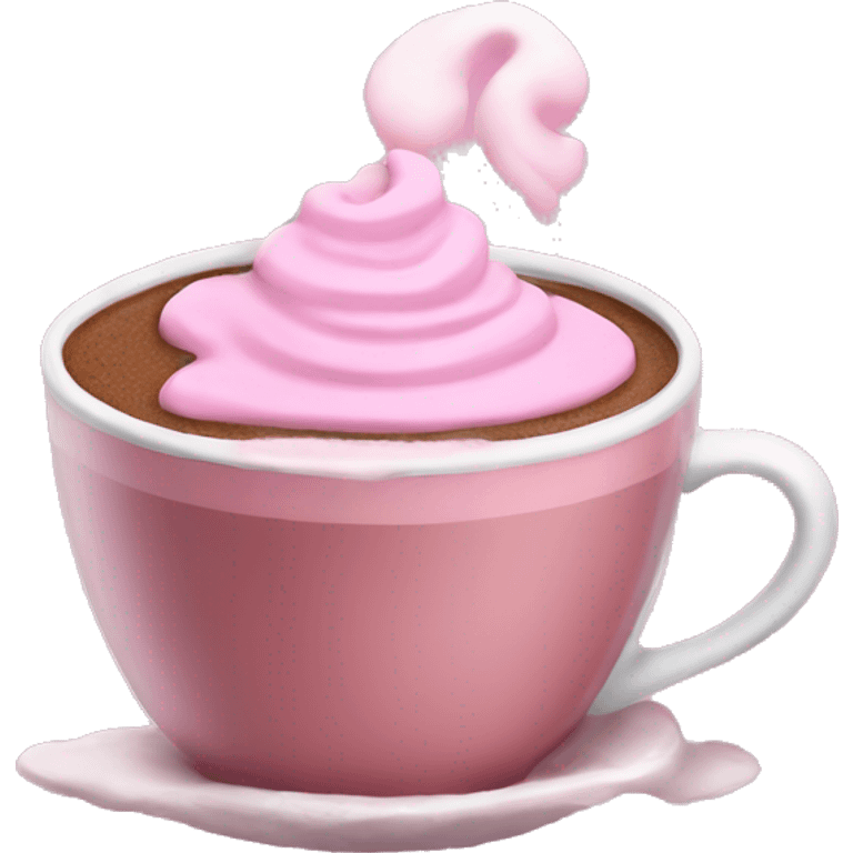 Pink hot chocolate  emoji