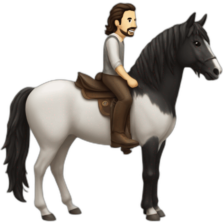 Pablo Iglesias with tail horse emoji