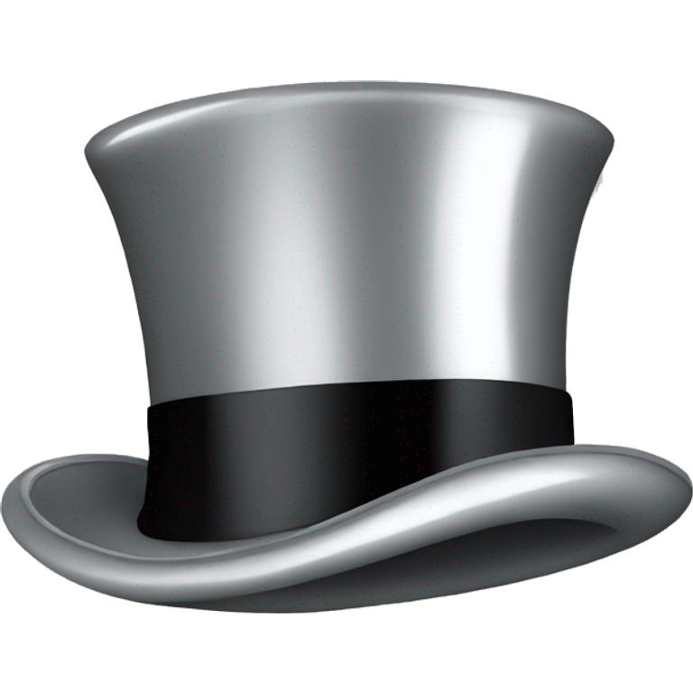 Isolated shiny top hat emoji