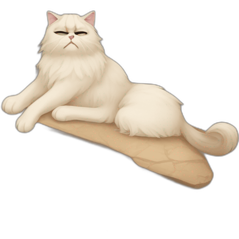 persian cat tired emoji