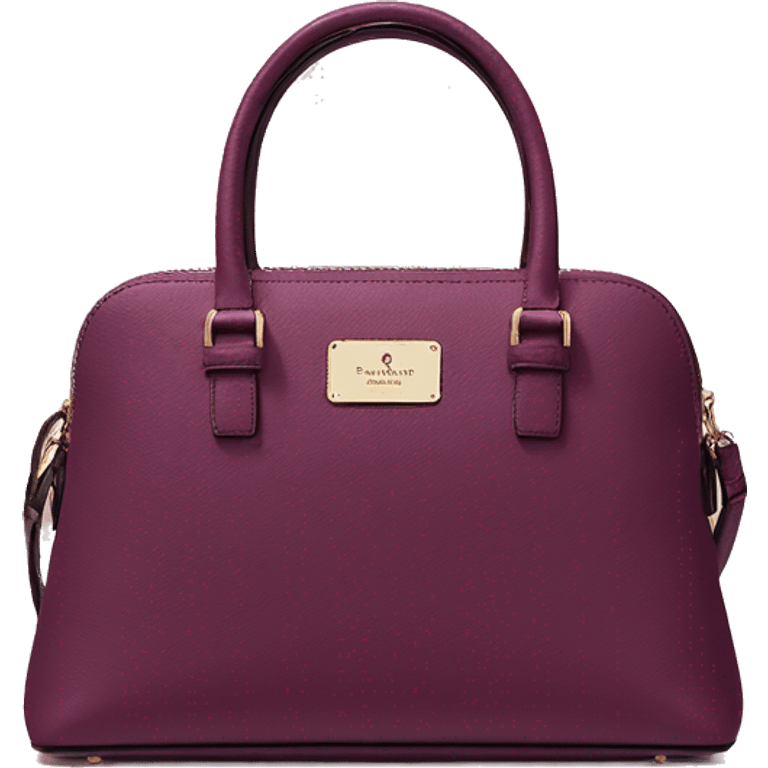 Realistic mulberry color kate spade satchel purse.  emoji