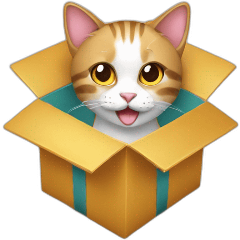 cat in gift box emoji