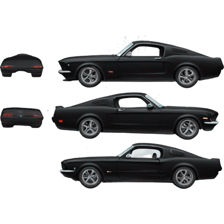 Black mustang car emoji