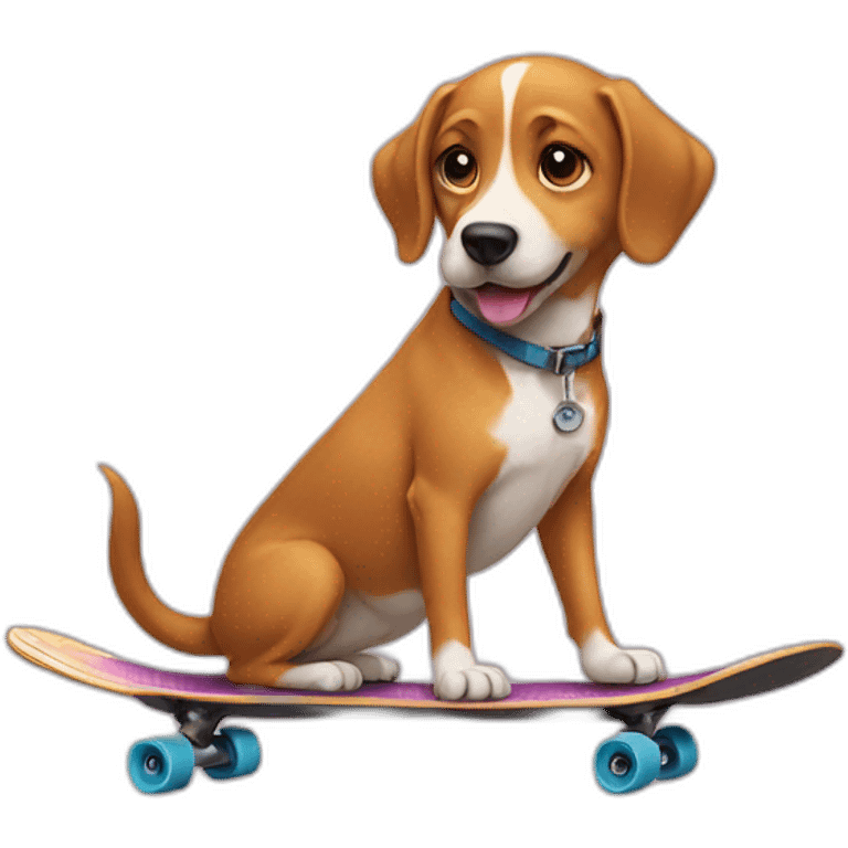 a dog on skateboard emoji