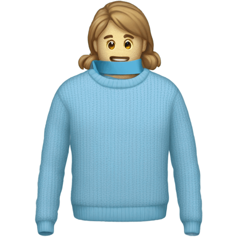 Light blue sweater with ribbon  emoji