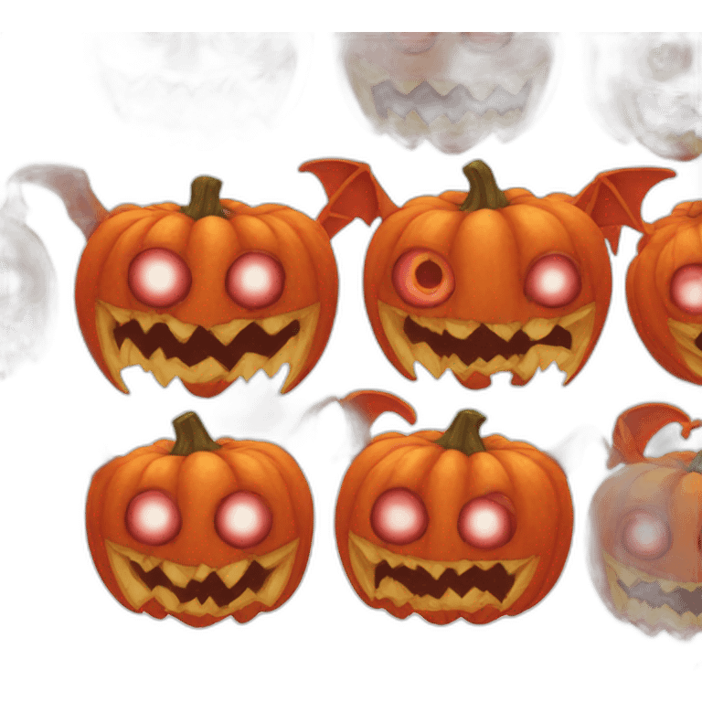 Red Pumpkin head demon eyes emoji