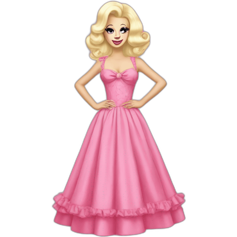 Trixie Mattel pink dress emoji