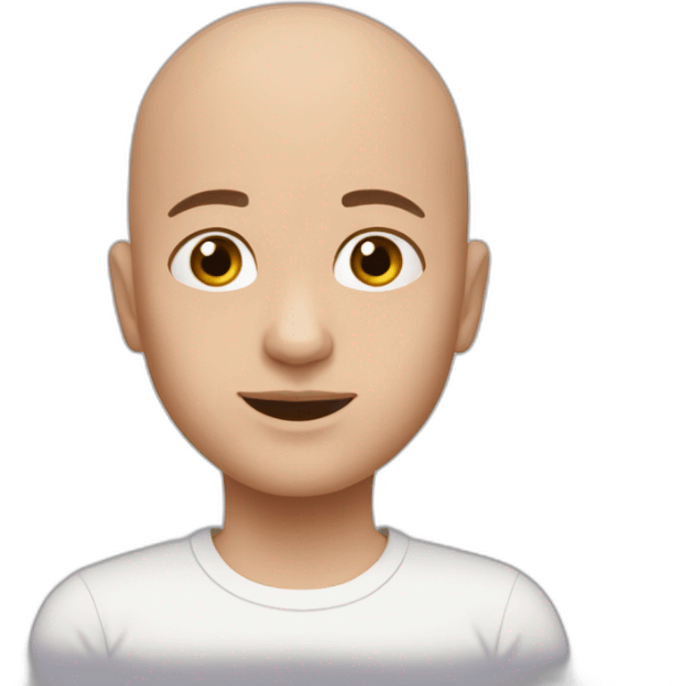 Evey Hammond no hair with bald head emoji