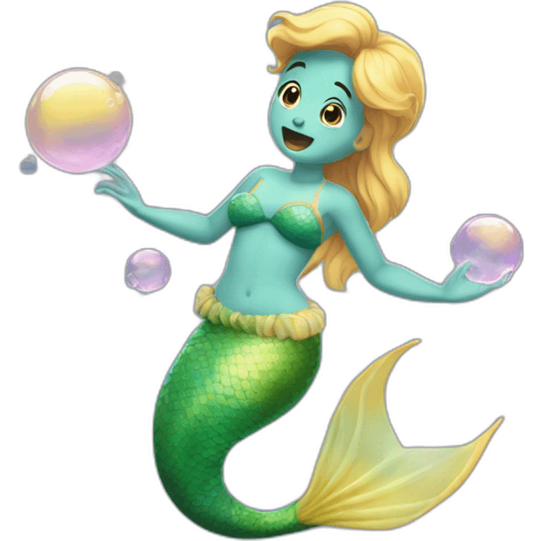 mermaid farting bubbles emoji