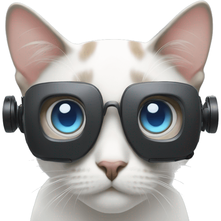 Cat with vr emoji