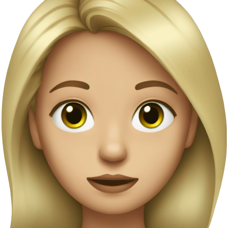 girl with green eyes and dirty blonde hair portrait emoji